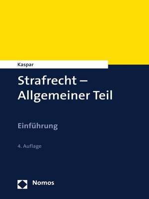 cover image of Strafrecht – Allgemeiner Teil